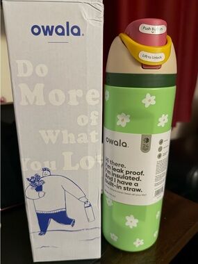 Owala Floral Insulated Straw Bottle - Daisies